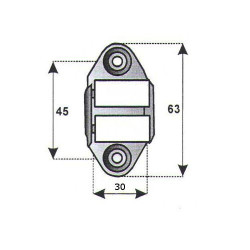Guide straps vertical for rolling shutters