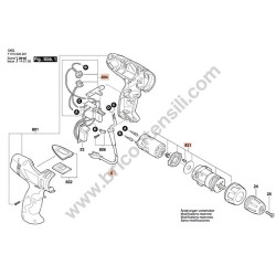 Skil Spare Parts for Drill Screwdriver 6222 - Drawing