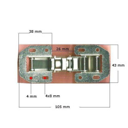 Multi-jointed hinges for hanging art. "2000M"