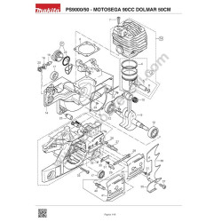 Dolmar Spare Parts for Engine Chainsaw PS9000 - Drawing