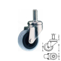 Wheel for furniture Pin swivel on nylon bushing "DF-7"