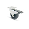 Wheel Furniture Swivel Plate with brake on Nylon bushing