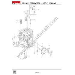 Dolmar PB252.4 Engine Blower Spare Parts - Drawing - 3