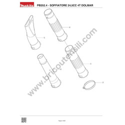 Dolmar PB252.4 Engine Blower Spare Parts - Drawing - 9