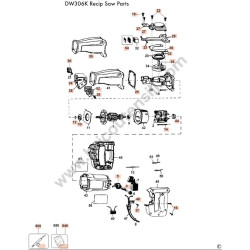DeWalt Reciprocating Saw DW306K Spare Parts