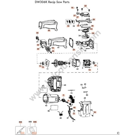 Ricambi DEWALT per Sega a Gattuccio DW306K