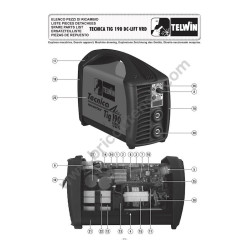 Telwin Spare Parts for Welding Inverter Tecnica TIG 190 DC-LIFT VRD