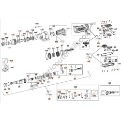 Ricambi DEWALT per Martello Demolitore D25733K Tipo 1 - Esploso 1