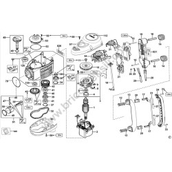 Ricambi DEWALT per Martello Demolitore D25902K Tipo 1 - Esploso