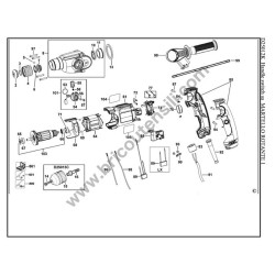 Ricambi DEWALT per Martello Tassellatore D25012K Tipo 1 - Esploso