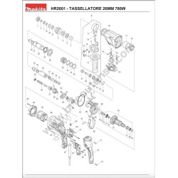 Makita Spare Parts for Rotary Hammer HR2601 - Drawing