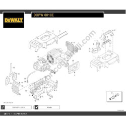 Ricambi DeWalt per Idropulitrice DXPW001CE - Esploso Cofano