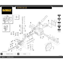 DeWalt Spare Parts for Pressure Washer DXPW001CE - Pump Drawing