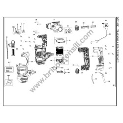 DEWALT D25333K Rotary Hammer Type 2 Spare Parts - Drawing