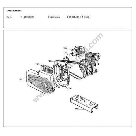 Gruppo Pompante per Compressore a Cinghia A29B BLU