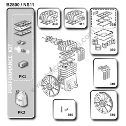 ABAC Air Compressor B2800B/100 PLUS CM3 V230 Spare Parts - Kit