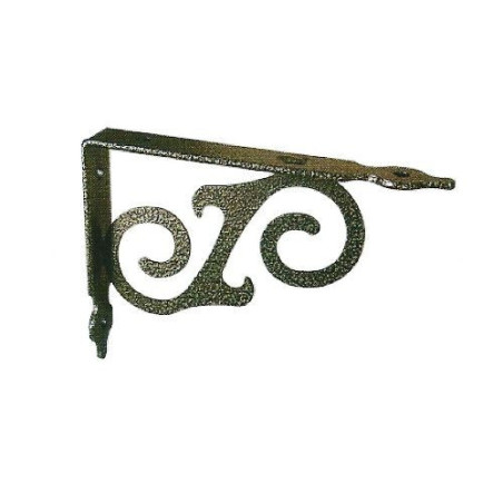 Printed Iron Shelf "Black" mod. "Brackets" cm 20