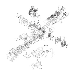 Alpina Spare Parts for Brushcutter ABR 32 - Engine Drawing