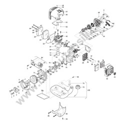 Alpina Spare Parts for Brushcutter ABR 42 D - Engine Drawing