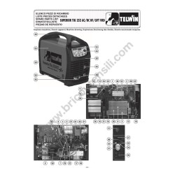 Ricambi Telwin per Inverter SUPERIOR TIG 252 AC/DC HF/LIFT VRD 400V - Esploso