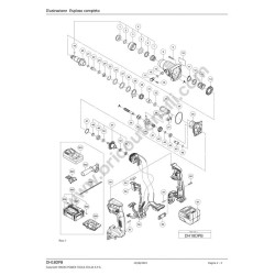 Ricambi Hitachi per Tassellatore a Batteria DH18DPB - Esploso