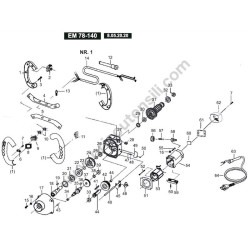 FEMI EM 78-140 Electric Mixer Spare Parts - Drawing