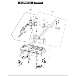FEMI FLEXICUT 1140E Portable Band Saw Spare Parts - FLEXIBASE Drawing