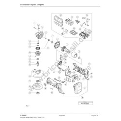 Hikoki Cordless Disc Grinder G18DSL2 Spare Parts - Drawing