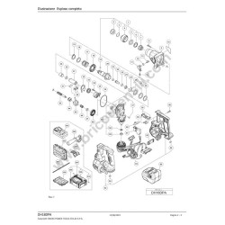 Ricambi Hikoki per Tassellatore a Batteria DH18DPA - Esploso