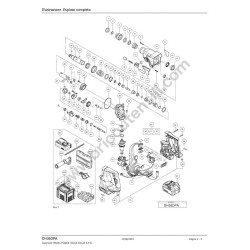 Hikoki DH36DPA Cordless Rotary Hammer Parts - Drawing