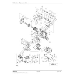 Hikoki UM36DA Brushless Mixer Spare Parts - Drawing