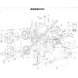 FEMI VB28-182 Vertical Band Saw Spare Parts - Drawing