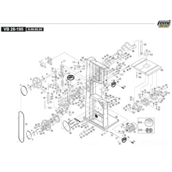 FEMI VB28-195 Vertical Band Saw Spare Parts - Drawing