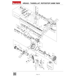 Ricambi Makita per Tassellatore SDS-Plus HR2432 - Esploso