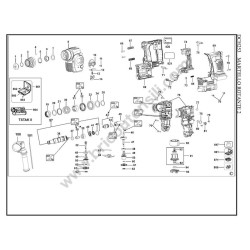 Ricambi DEWALT per Tassellatore DCH253M2 Tipo 2 - Esploso