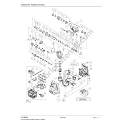 Hikoki DH18DBL Cordless Rotary Hammer Spare Parts - Drawing