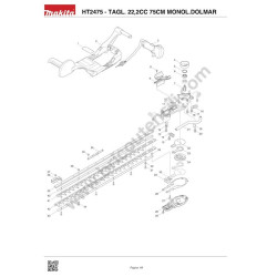 Ricambi Dolmar per Tagliasiepi a Scoppio HT2475 - Esploso