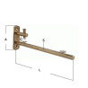 Shelf bracket Brass for Shelf Crystal 15 cm - 1
