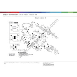 Bosch Spare Parts for Random Orbital Sander GEX 150 TURBO -Drawing