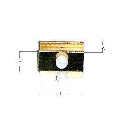 Brass Shelf bracket  to "clamp" for Crystal Shelf 15x30 mm