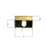 Brass Shelf bracket  to "clamp" for Crystal Shelf 15x30 mm