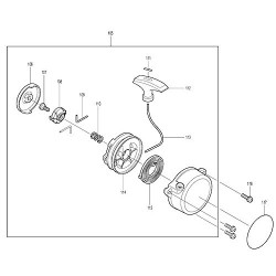 Recoil Startrer Ass'y for Blower Dolmar PB7600.4 - Drawing