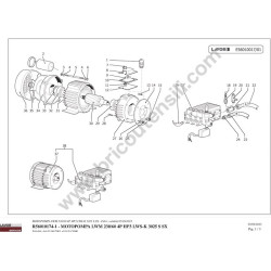 Lavor Pressure Cleaner LKX 31 86110134 Spare Parts - Motorpump