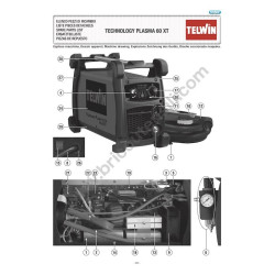 Telwin TECHNOLOGY PLASMA 60 XT Spare Parts - Drawing