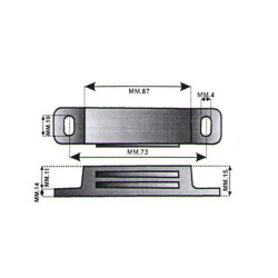 Magnetic lock to apply 87x18 mm