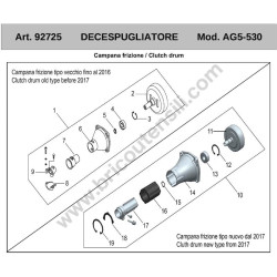 Ricambi Ama per Decespugliatore AG5-530 - Esploso 1