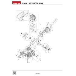 Dolmar Chainsaw PS550 Spare Parts  - Drawing 4