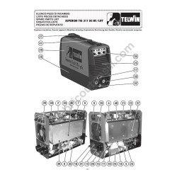 Telwin Parts for Inverter SUPERIOR TIG 311 DC-HF/LIFT 400V