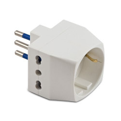 Adattatore "Triplo" con Presa Schuko + Spina Maschio