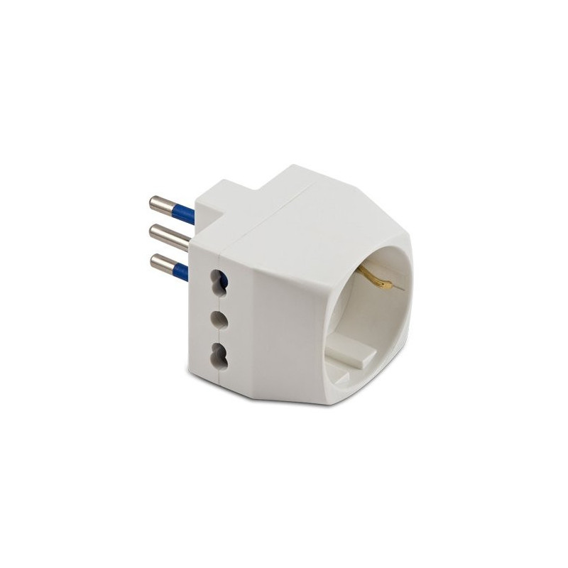 Adapter "Triple" with Schuko + Plug Male